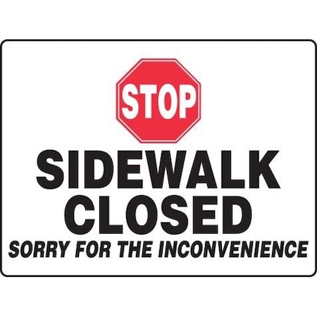 Accuform BIGSIGNS SIDEWALK CLOSED SORRY MVHR512VP MVHR512VP